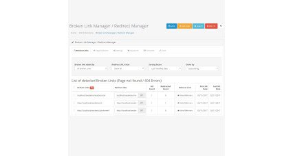 Broken Link Manager /Auto Redirect Manager