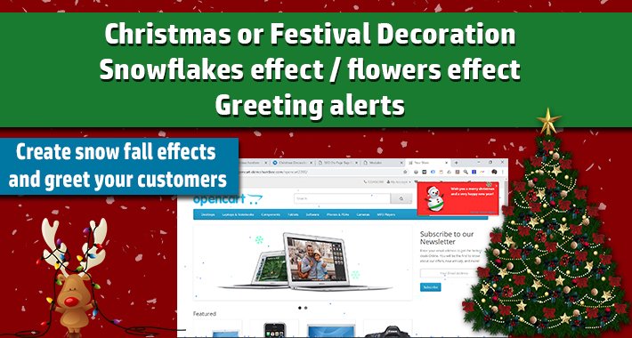 Image for Christmas Decoration Module / Snowflakes effect / Greetings Alert 