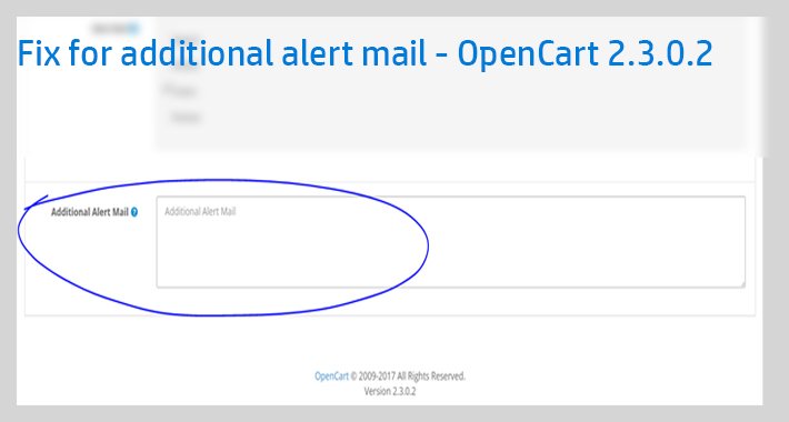 Correction des e-mails supplémentaires dans OpenCart 2.3.0.2