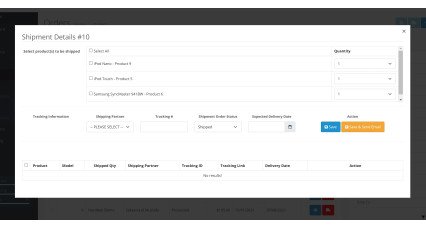 Détails du suivi de l'expédition de la commande pour OpenCart 4