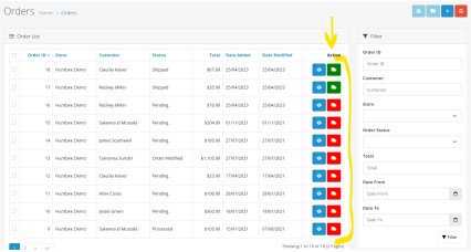 Détails du suivi de l'expédition de la commande pour OpenCart 4