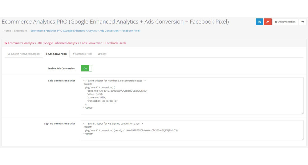 Urmărirea comerțului electronic pentru Google Analytics îmbunătățit pentru OpenCart [2xxx - 3xxx] image