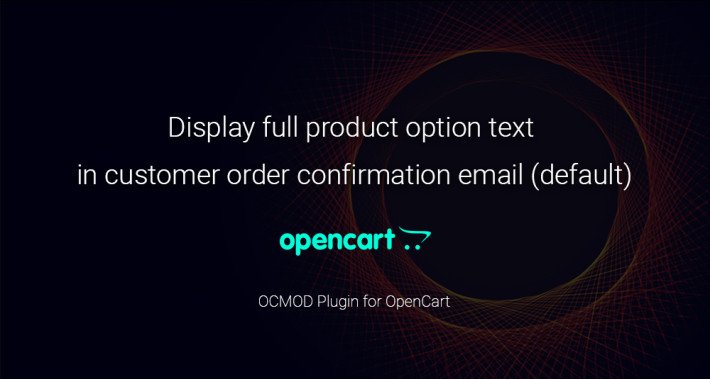 Display full product option text in order emails