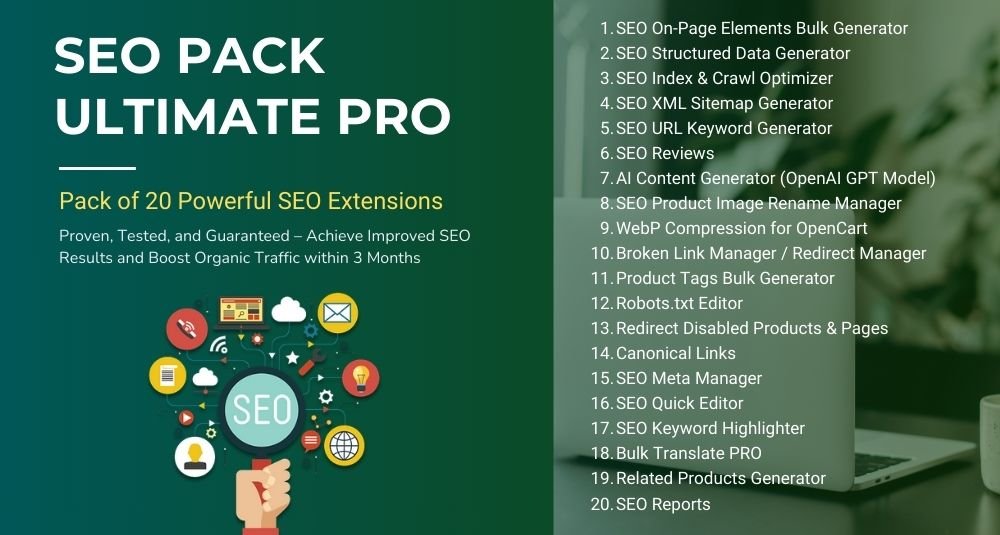 Paquete SEO OpenCart - Ultimate - Profesional - Todo en uno