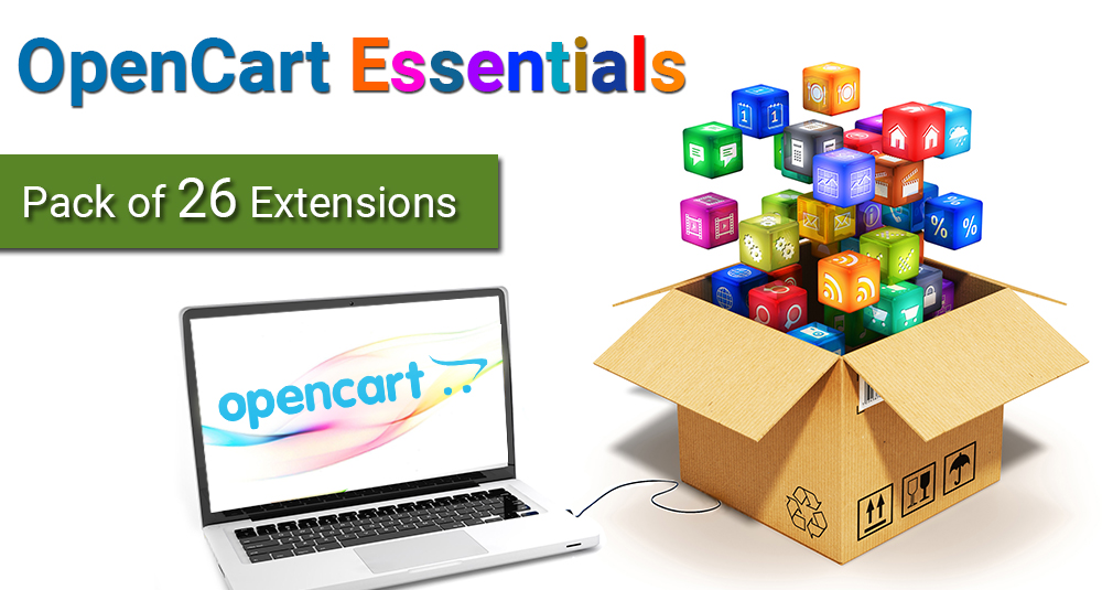OpenCart Essentials - Pack of 26 Extensions [2.0.0.0 to 2.2.0.0] image for opencart