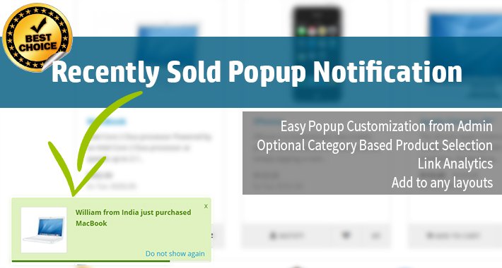 Immagine per Acquistato di recente - Avviso popup