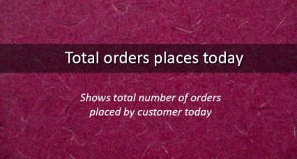 Total orders placed today for OpenCart