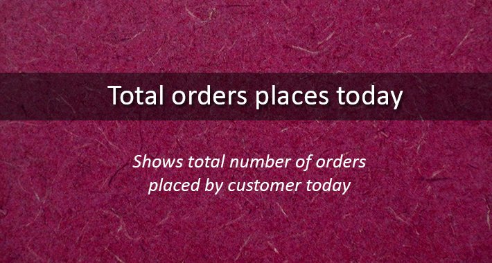 Image for Total orders placed today for OpenCart 