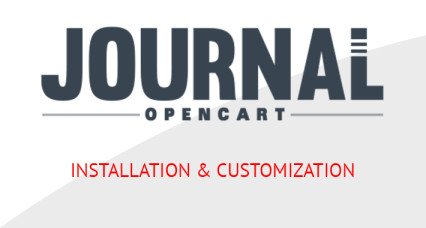 Journal3 OpenCart Template - Installation Setup