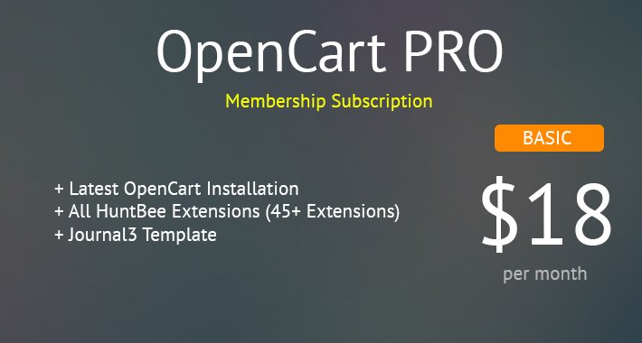 OpenCart PRO - Temel Paket - Tüm OpenCart Uzantıları