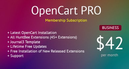 OpenCart PRO - İşletme Üyeliği - Ömür Boyu ve Destek için Tüm OpenCart Uzantıları