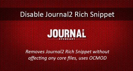 Disable Journal2 Structured Data Snippets for OpenCart 2.x.x.x